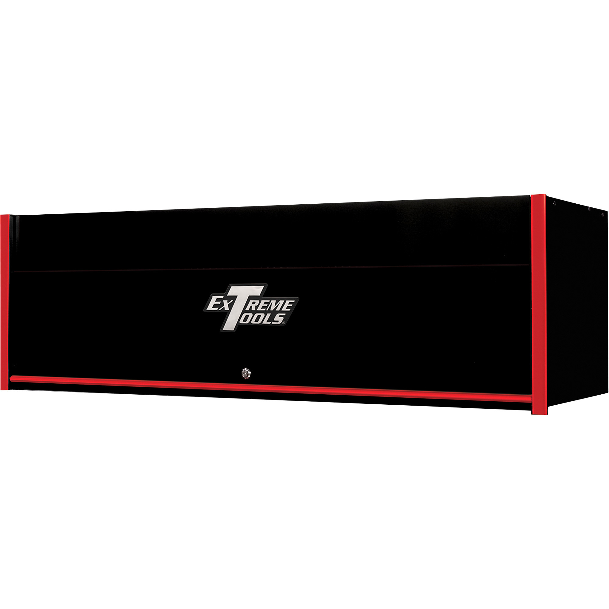 Extreme Tools Power Workstation Hutch - 72in.W x 25in.D, Black/Red, Lockable, Model# RX722501HCBKRD